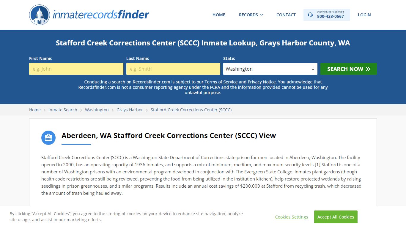 Stafford Creek Corrections Center (SCCC) Roster & Inmate ...